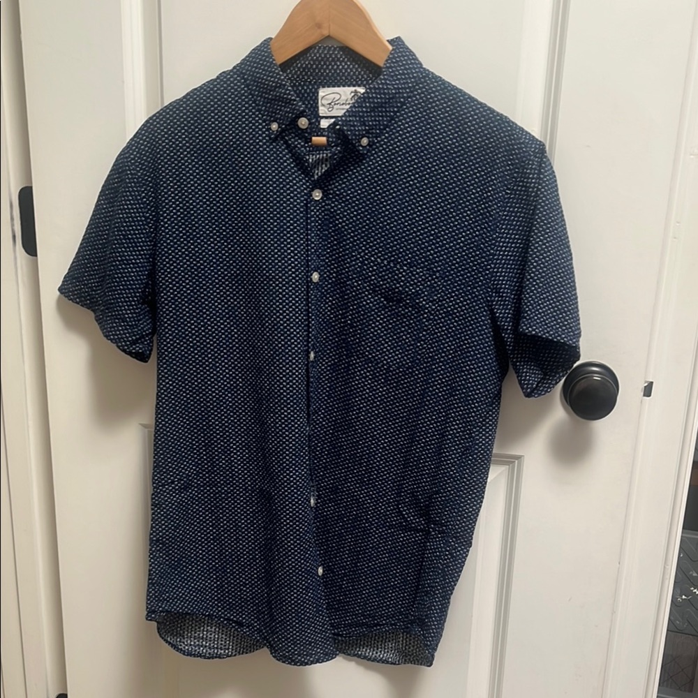 Bonobos Blue Casual Button Down Shirt Short Sleeve